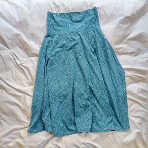Patagonia Skirt Women's L Blue Pattern Nylon Spandex